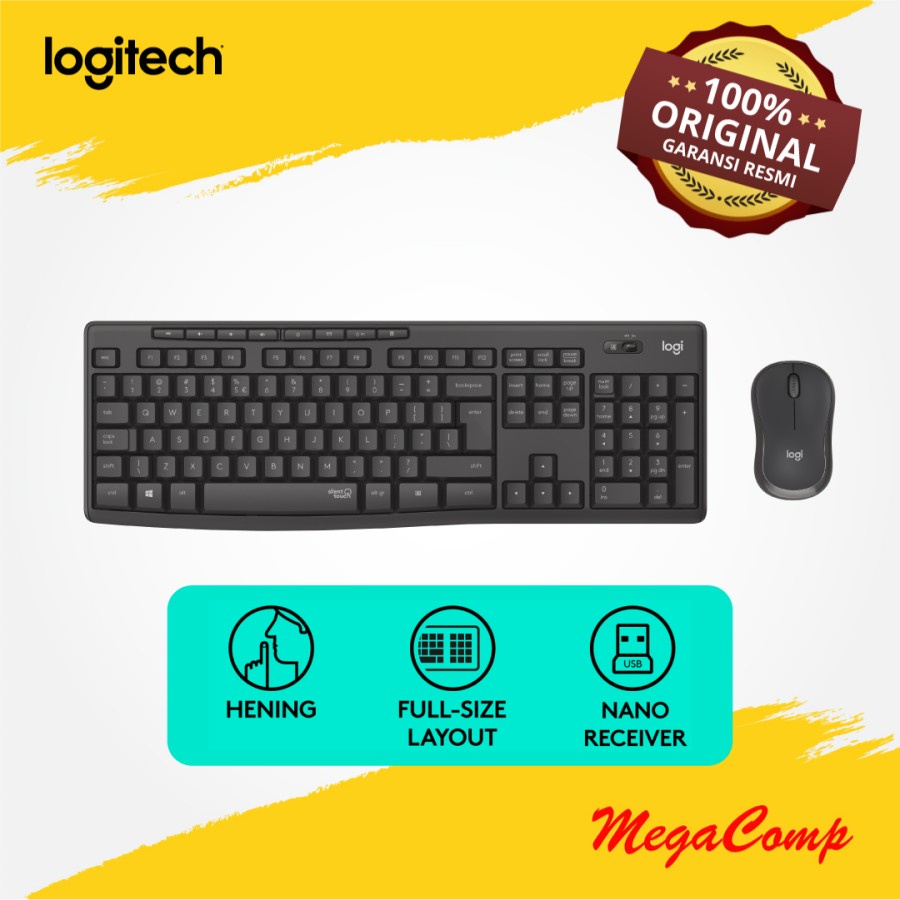 Keyboard Mouse Logitech MK295 Silent Wireless