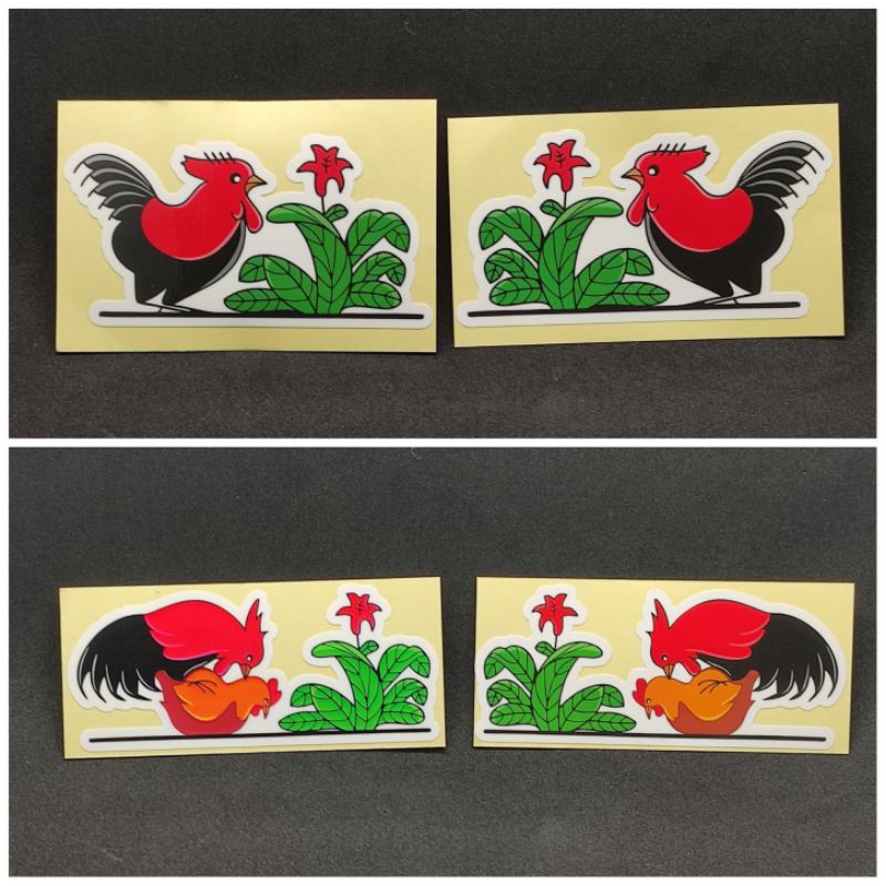 STICKER AYAM JAGO AYAM PRINCUTT 1 pasang stiker ayam stiker mangkok