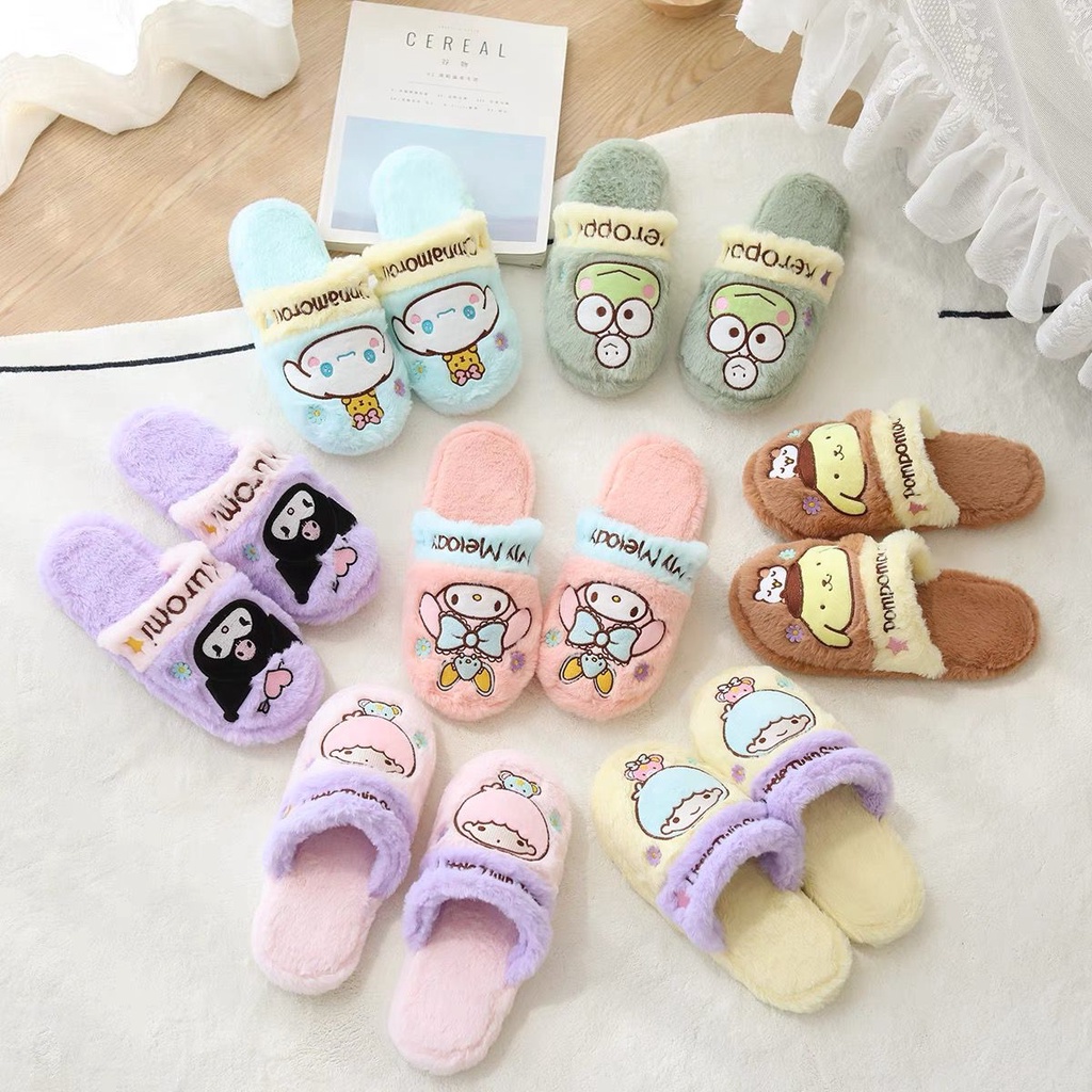 SANDAL RUMAH MELODY HELLO KITTY KUROMI CINNAMOROLL POMPOMPURIN KEROPPI LITTLE TWIN STARS KIKI LALA SEPATU KAMAR