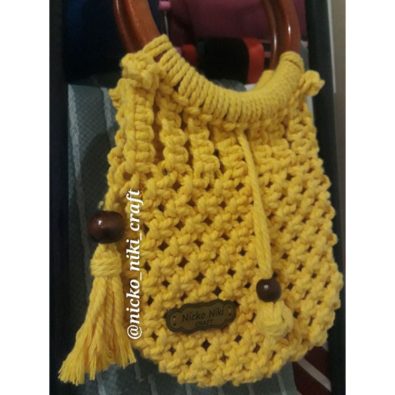 hand bag macrame/tas rajut/tote bag/tas anyaman