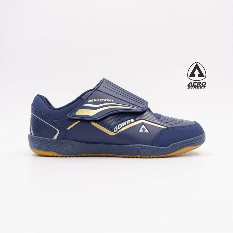 Aerostreet 39-42 gowes biru tua emas sneaker casual sport pria