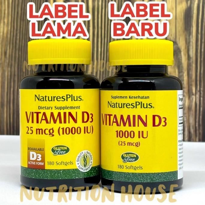 Natures Plus Vitamin Vit D 3 D3 1000 iu 1000iu Nature Plus 180 Softgel Lc