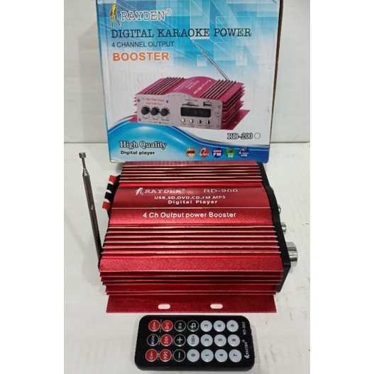 power mobil RAYDEN RD-900 amplifier 4 chenel DC 12 volt