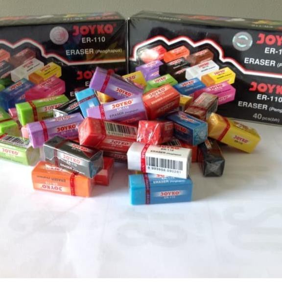 

✭ Penghapus Pensil Joyko ER-110 Warna Warni Kecil [HARGA 1 BOX] ☚