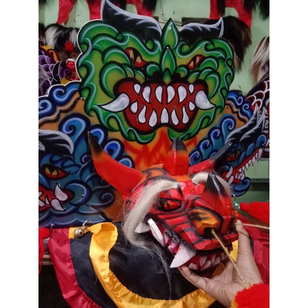 Barongan devill anak plus gondel, klinting, barongan siung, barongan anak murah, barongan