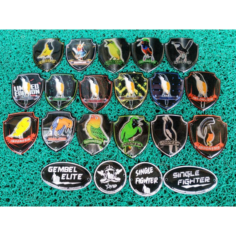 Logo Emblem Sangkar Burung 3D Premium custom