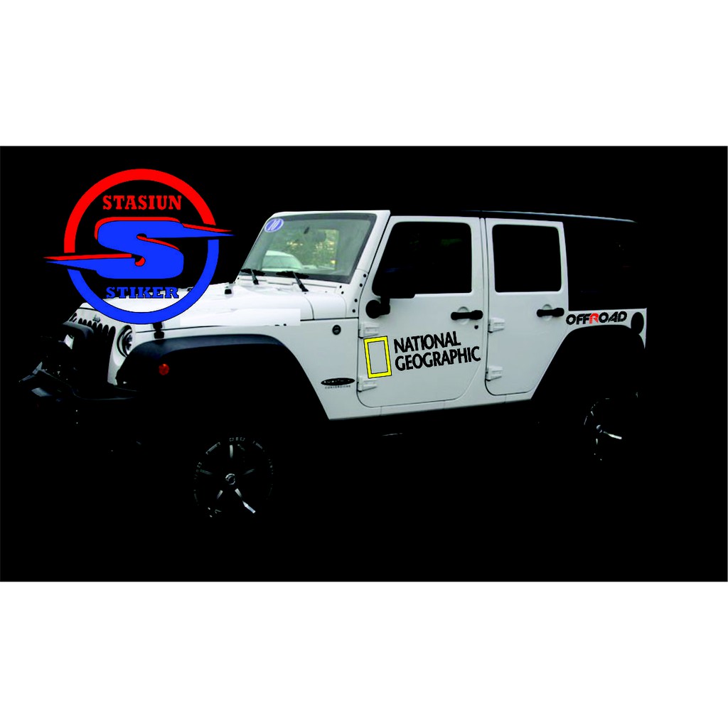 CUTTING STIKER STICKER JEEP OFFROAD NATIONAL GEGRAFIK ALL MOBIL Shopee Indonesia