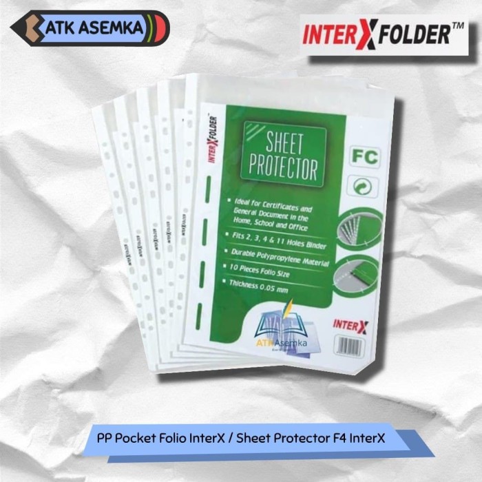 

PP Pocket Folio InterX / Sheet Protector F4 InterX Atk