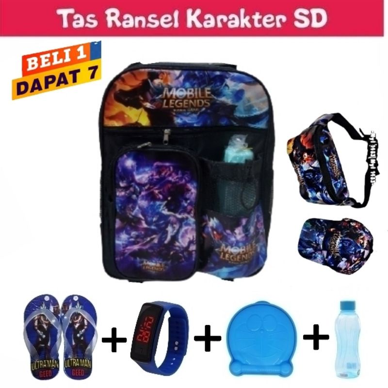MOBIL LEGEND Tas anak laki laki banyak hadiah karakter mobil legend