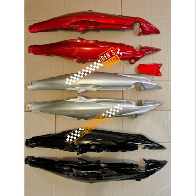 Cover Body Belakang Jupiter Z Burhan / Body Cover Jupiter Z New Burhan - Hitam - Merah - Silver