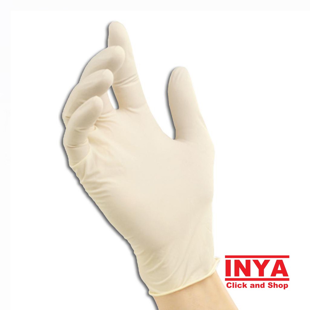 Sarung Tangan Karet Sekali Pakai - Disposable Rubber Latex Gloves - 1 Pasang