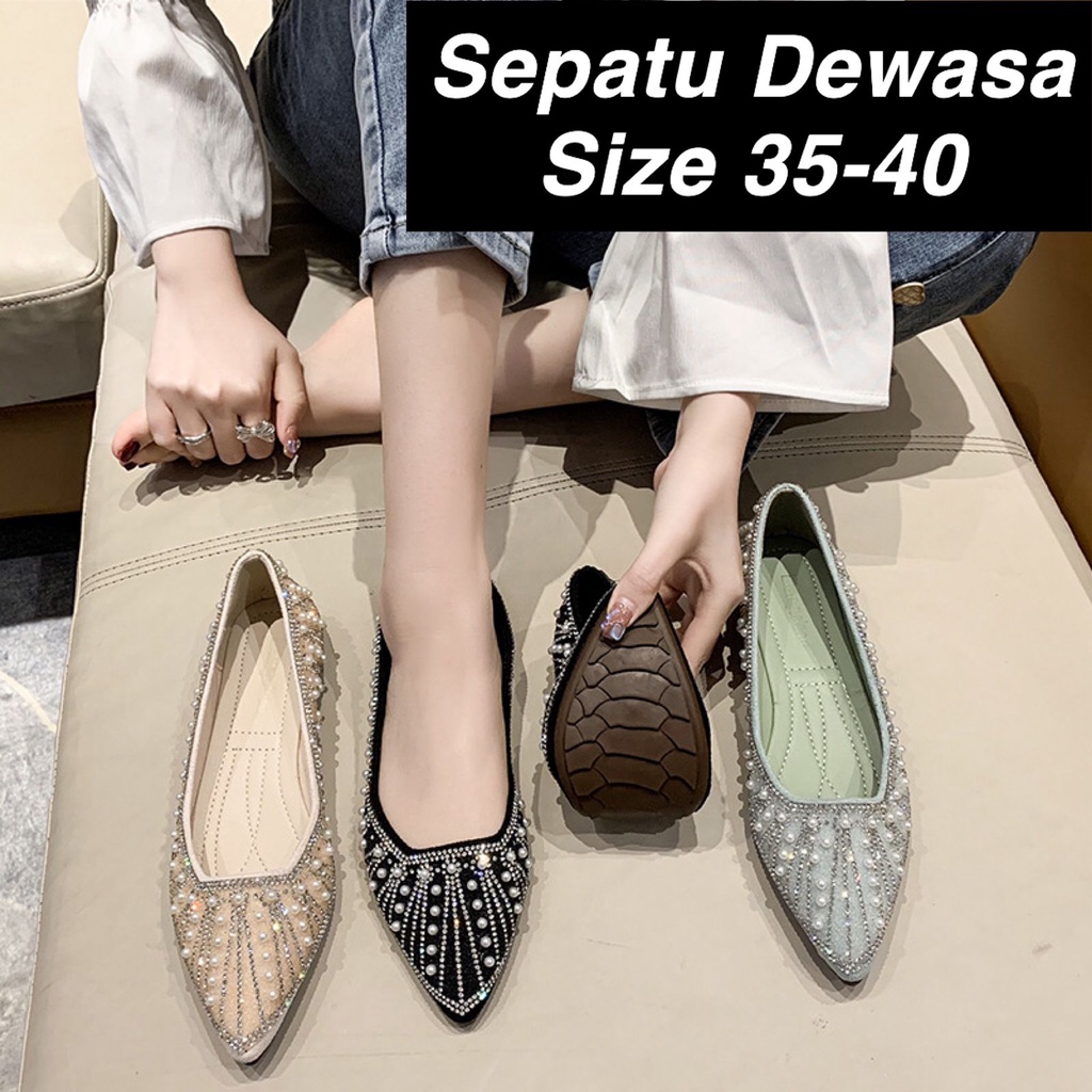 (LOLI-JKT) SD-D00 SEPATU DEWASA MANIK MEWAH NYAMAN PAKAI 35-40