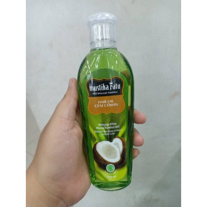 Mustika Ratu Hair Oil Cem Ceman 175ml besar Menjaga  kilau warna rambut