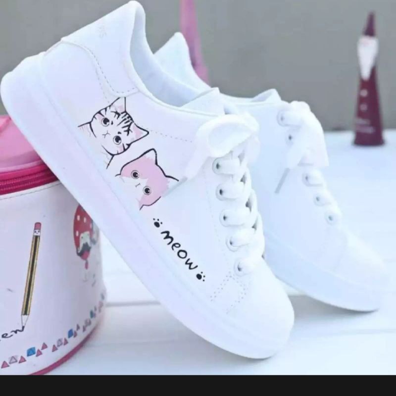 sepatu sneakers kets meow terbaru