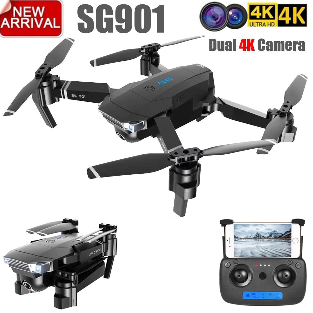 Import ZLL 2019 New SG901 Camera Drone 4K HD Dual Camera Drones Quadcopter FPV Professional GPS