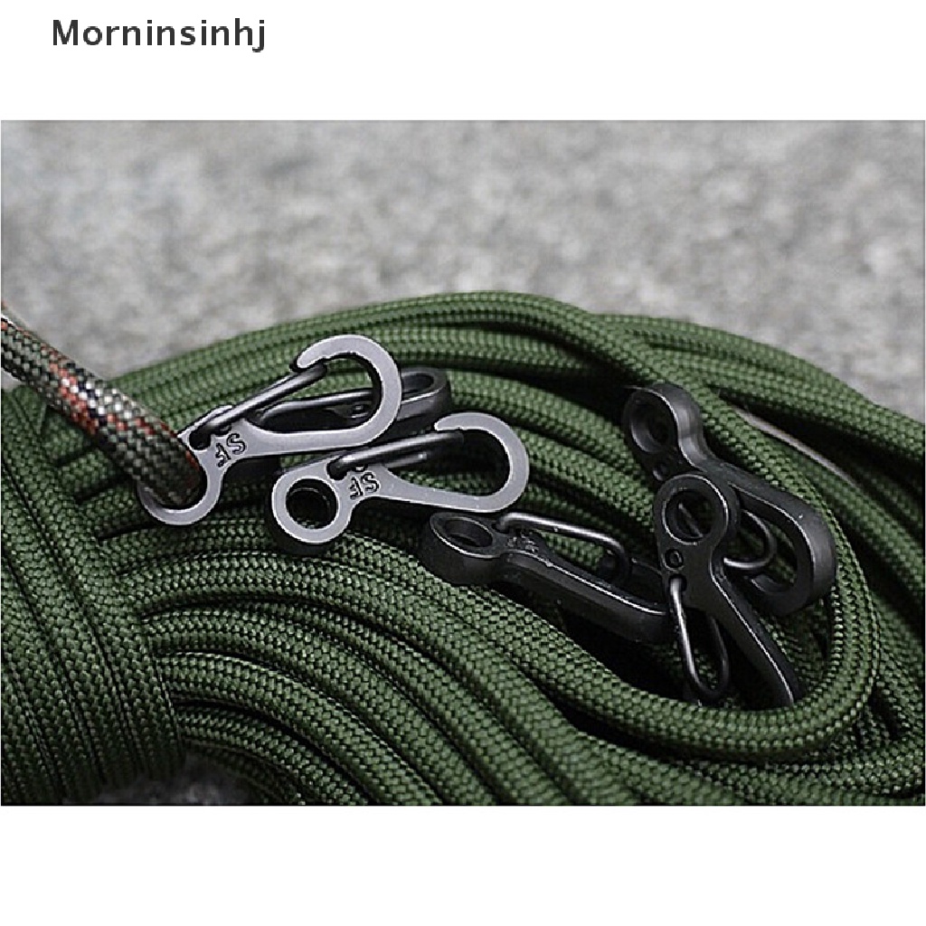 Mornin 5pcs Mini Spring Cord Buckle Gesper Snap Hook Carabiner Gantungan Kunci Gunung id