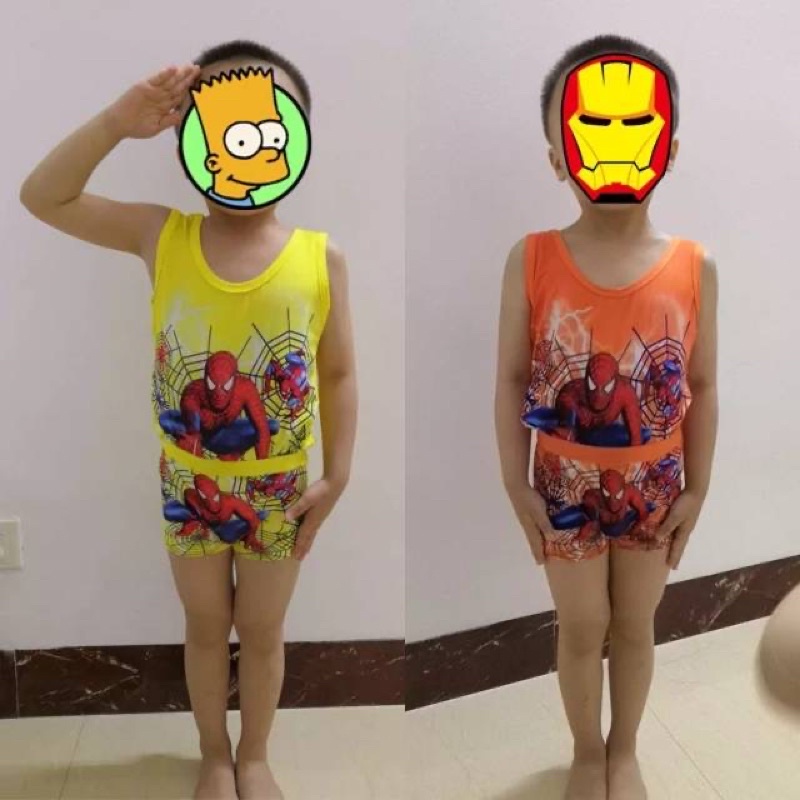 3 Pcs Setelan Singlet Anak Laki laki Cowok Spiderman Dan Boxer Anak Laki Laki Cowok Baju Anak Bayi