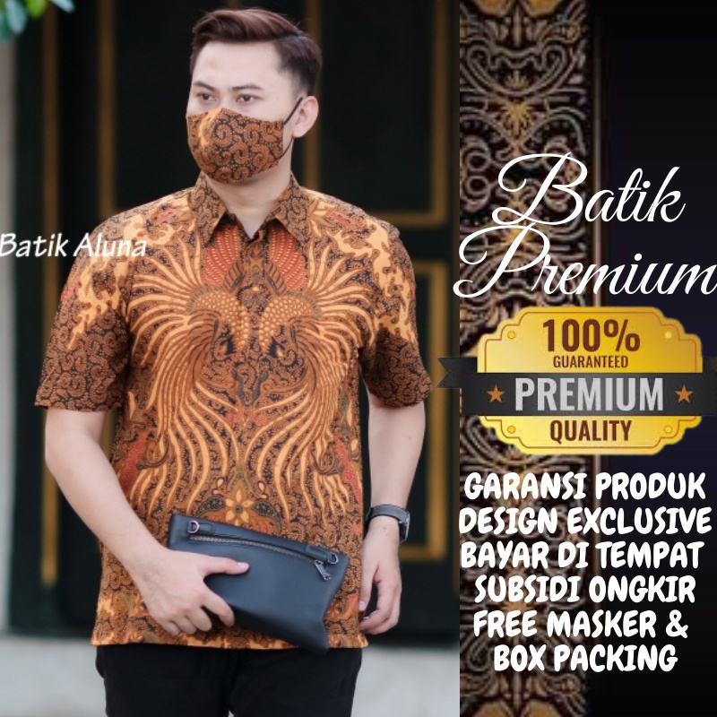 Kemeja Batik Pria Batik Solo Pria Lengan Pendek Batik Keris Original Slimfit Slim fit Kondangan Kerj