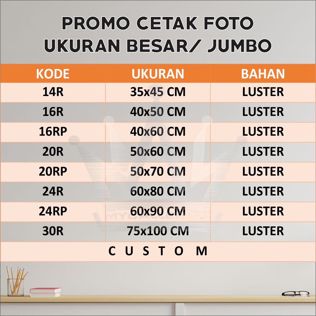 Jual Cetak Foto Ukuran Besar 14r 16r 16rp 20r 20rp 24r 24rp 30r Request Ukuran Jumbo 0111