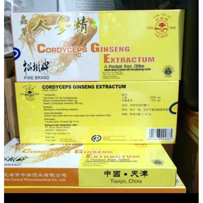 

cordyceps ginseng extractum 10botol pine brand