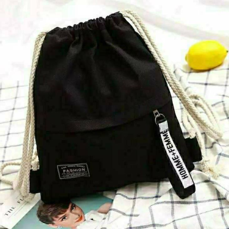 (MURAH BANGET) tas serut homefeme // ransel serut homefeme// tas serut kain