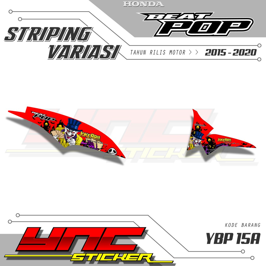 STIKER STRIPING BEAT POP-STICKER VARIASI BEAT POP 2015-2020 - YBP 15