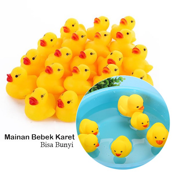 6pc Mainan Anak Bebek Air Bisa Bunyi | Mainan Bebek Karet Kuning