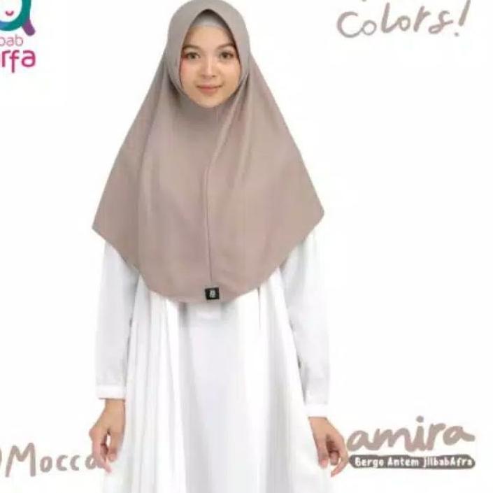 Kekinian - Jilbab AMIRA - Bergo Pet Antem - Jilbab Afra - Jilbab Instan Bahan Kaos