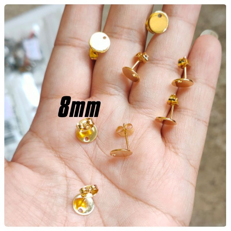 Bahan anting tusuk stainless steel 304(1pasang)