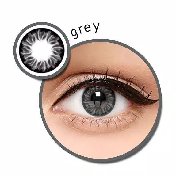 Softlens ZUHRA DIA 14.50mm NORMAL &amp; MINUS GREY BROWN GREY GREEN (-0.50 S/D -3.00) GRAY//Lensa  Kontak/BS