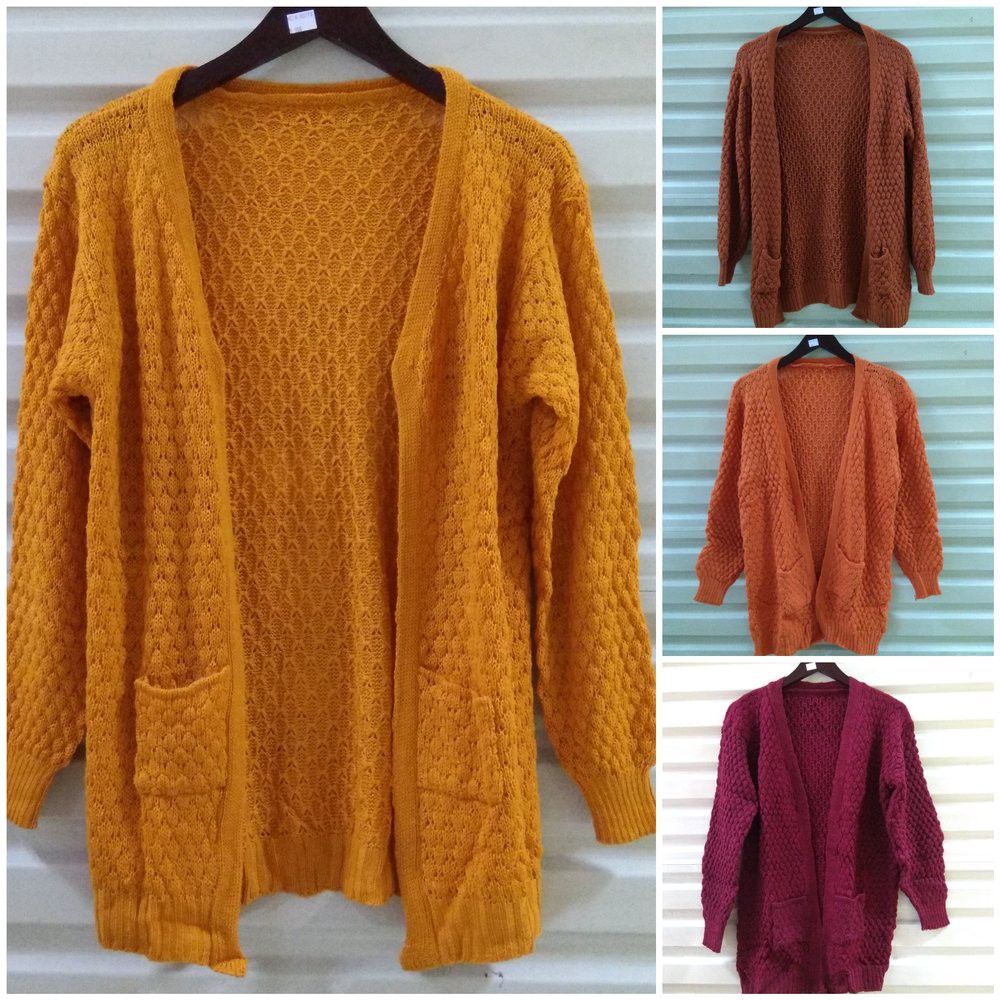 cardigan popcorn shopee