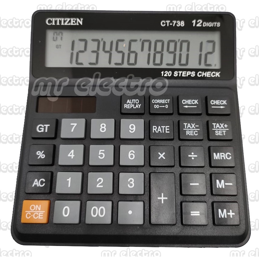 

KALKULATOR CITIZEN CT 738 - 12 DIGIT - CHECK AND CORRECT - TAX FUNCTION - BIG DISPLAY