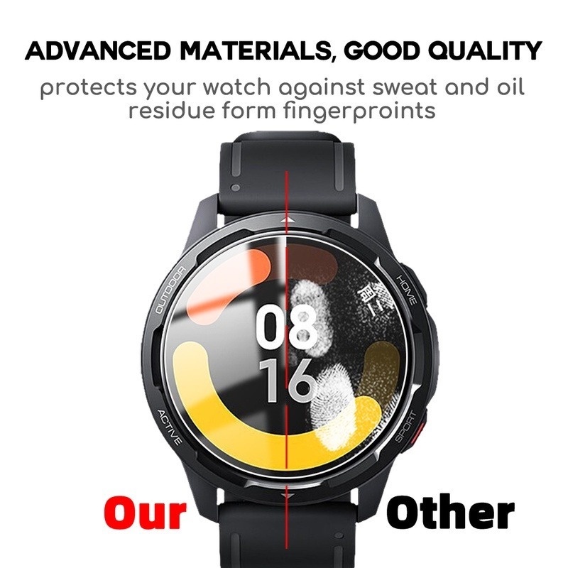 Pelindung Layar Tempered Glass Transparan Anti Gores / Ledakan Untuk Xiaomi Watch S1 Active