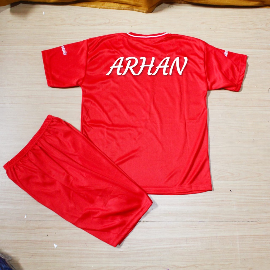 Setelan baju bola timnas indonesia 1-14thn