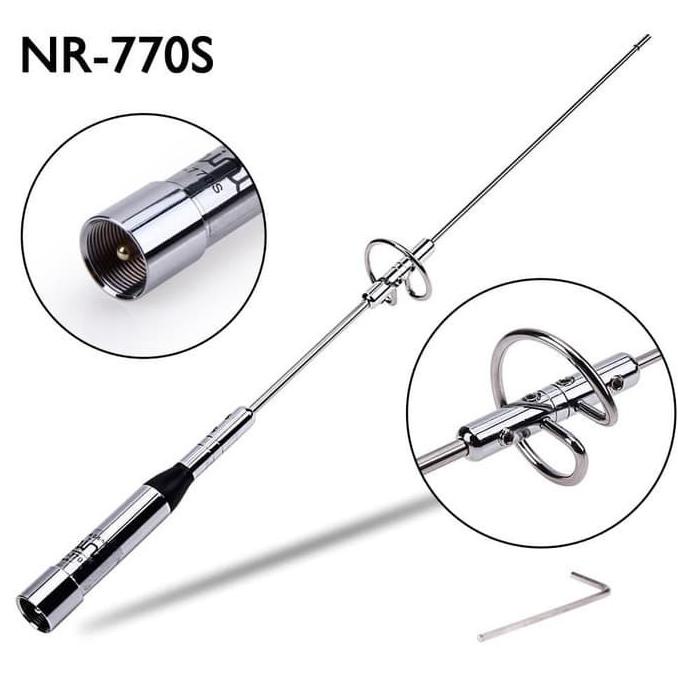 Diamond Nr-770S Antena Mobil Dual Band Rig Ht 45Cm Nr770S Nr770