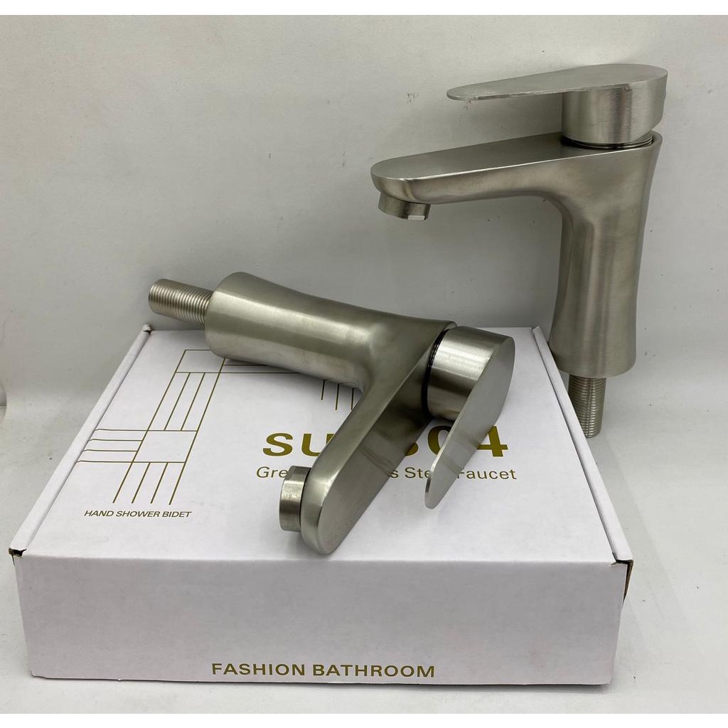 Kran Wastafel Cuci Tangan Stainless Body Besar