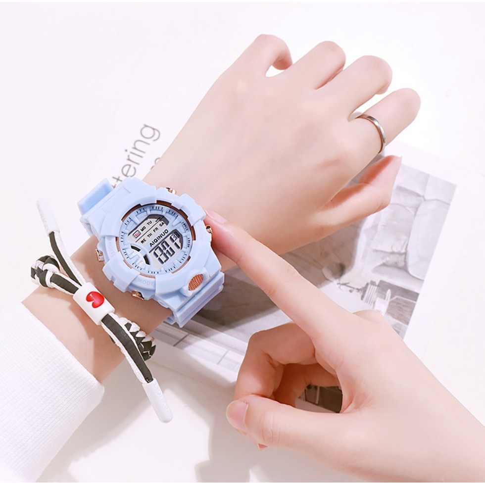 Jam Tangan Digital Unisex #592 Anti Air Student Watch Korea Fashion Waterproof Casio Pria Wanita