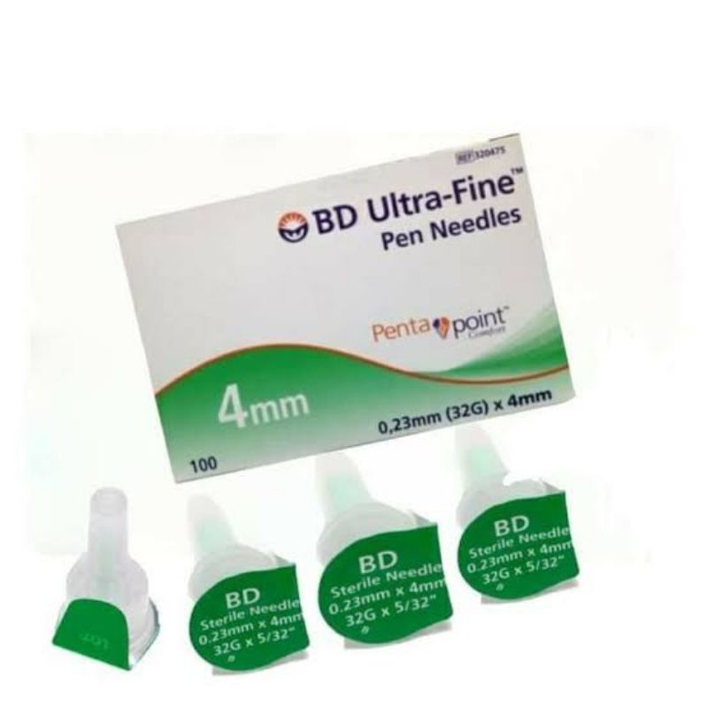 Jarum Insulin BD 4ml isi 100pcs / Jarum Insulin Hijau Ultrafine / BD Ultra-Fine 4ml / Jarum Insulin ULTRAFINE