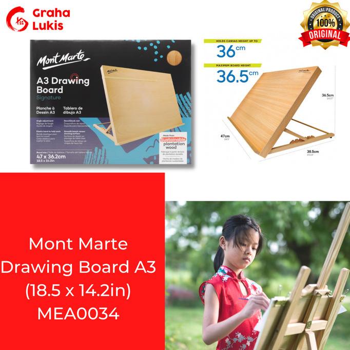 

Mont Marte Drawing Board A3 - Easel Meja (18.5 x 14.2in) MEA0034 ---READY---