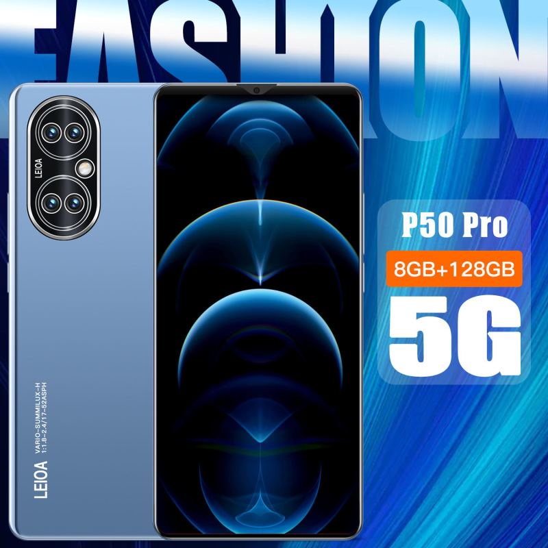 【Produk Baru】 Promosi Ponsel P50 Pro 5G Baru Asli Memori Layar Penuh 6,1 inci 6GB + 128GB Memori Besar Kamera Depan Ponsel 24MP + 48MP Promosi Smartphone Asli Promosi Besar Mendukung ID Wajah Android 10.0 Smartphone Others