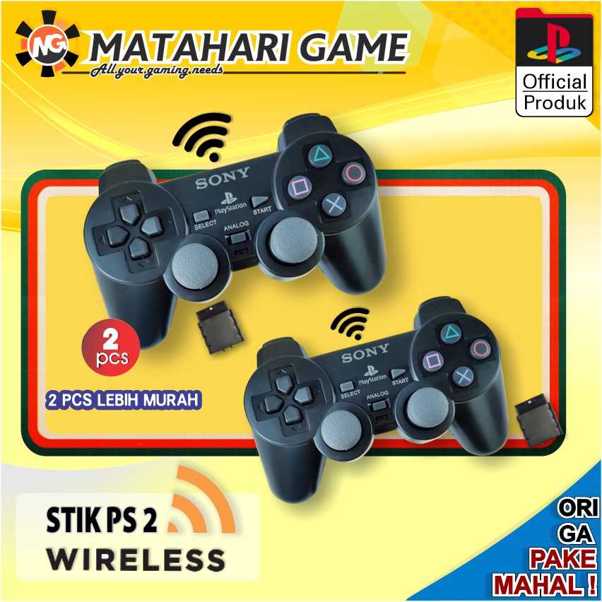 [ 2 Pcs Murah ] Stik Stick OP PS2 Wireless Sony Original Pabrik