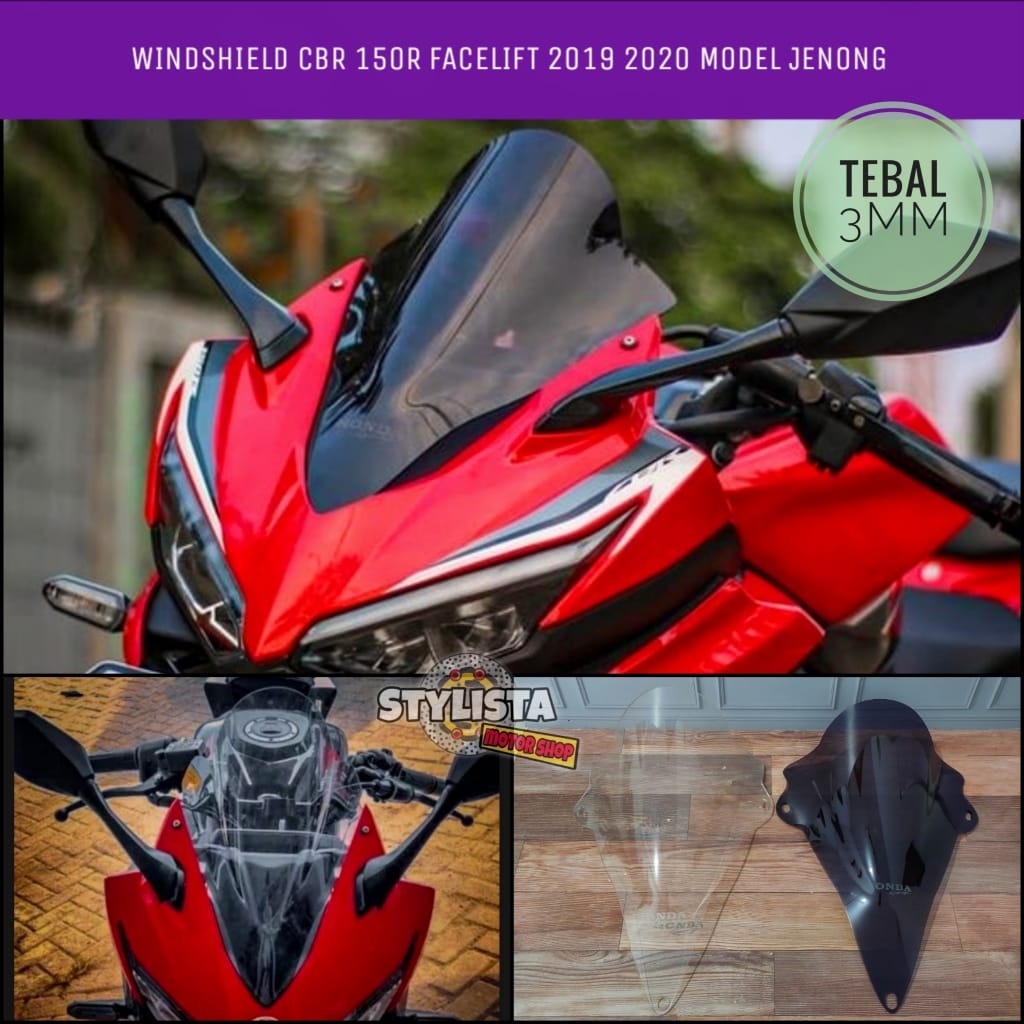 WINDSHIELD CBR 150R K45N JENONG VISOR ALL NEW CBR 2019 2020 FACELIFT
