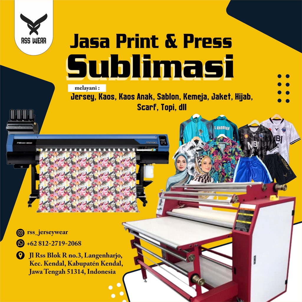 jasa printing sublim murah print+press+kain, jasa printing Jersey murah jasa maklon printing jersey 