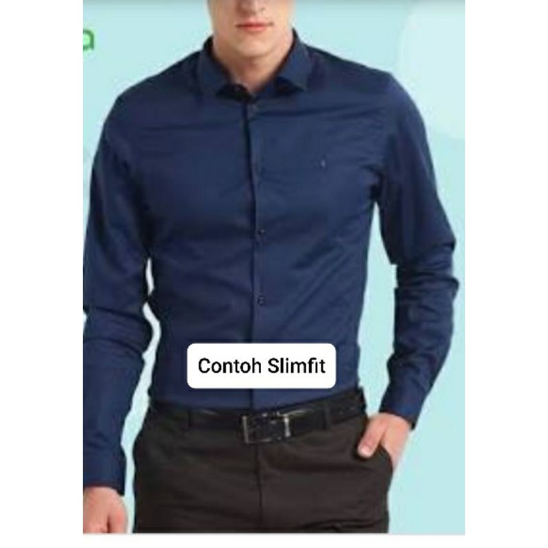 KEMEJA ALISAN PANJANG PUTIH POLOS SLIMFIT PANJANG KEMEJA ALISAN HITAM POLOS PANJANG SLIMFIT REGULER