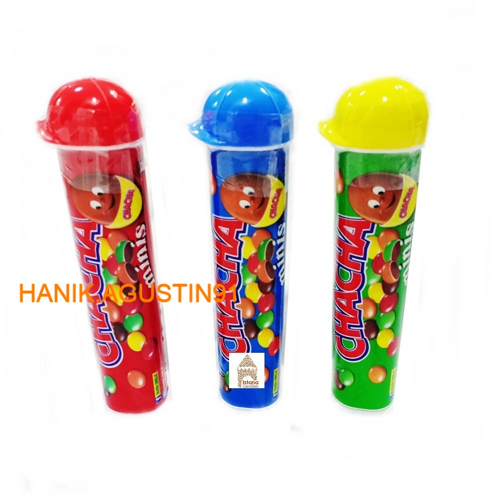 

Delfi Cha Cha Minis Tube / Cokelat Chacha Mini