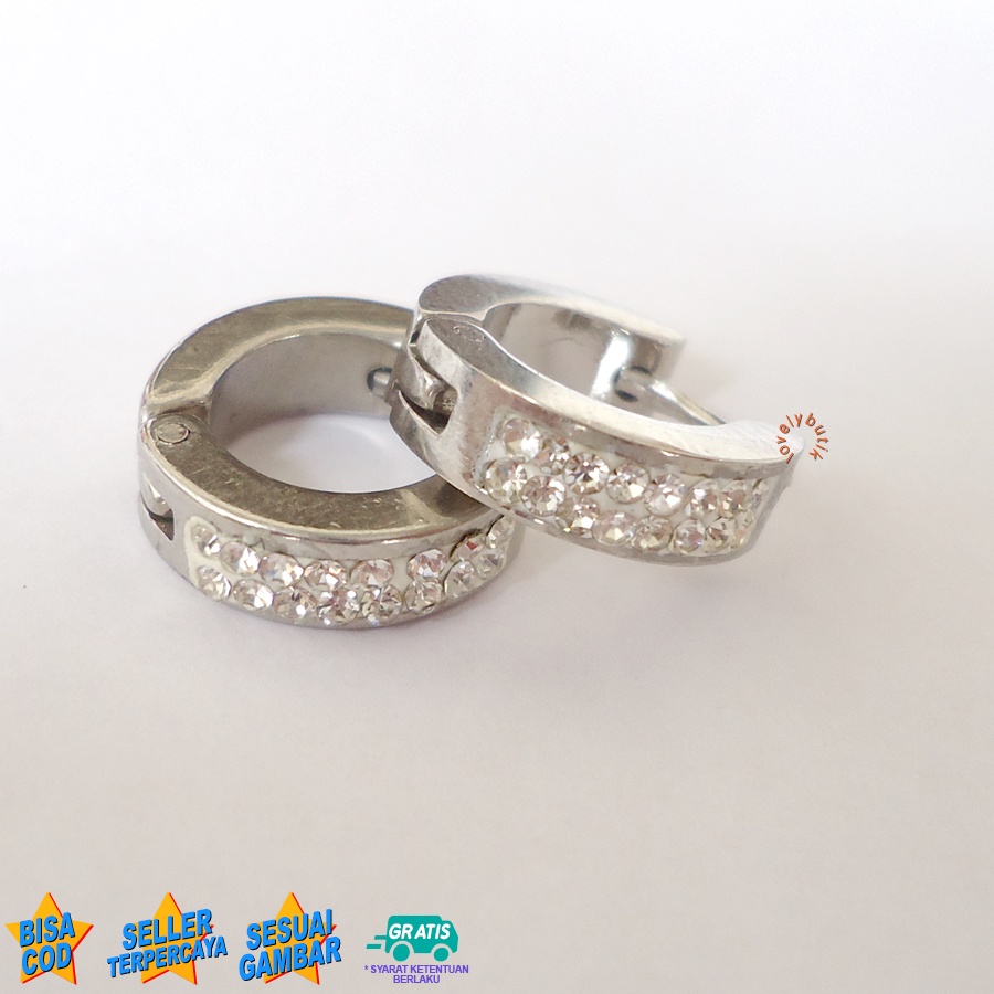 Lovelybutik Anting Wanita Asli Titanium Aksesoris Perhiasan Fashion Asli Titianium Cl4r4