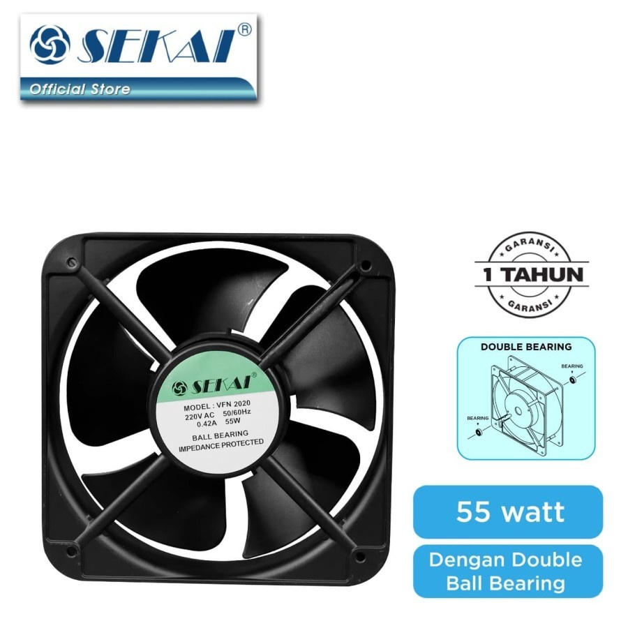 Sekai Kipas Angin Partisi Pendingin Panel Cooling Fan 20cm / Kipas pendingan Komputer/CPU VFN 2020