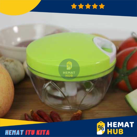 Blender Tarik Manual Food Chopper Tangan Alat Penggiling Bumbu Gilingan Pemotong Daging Buah Sayuran