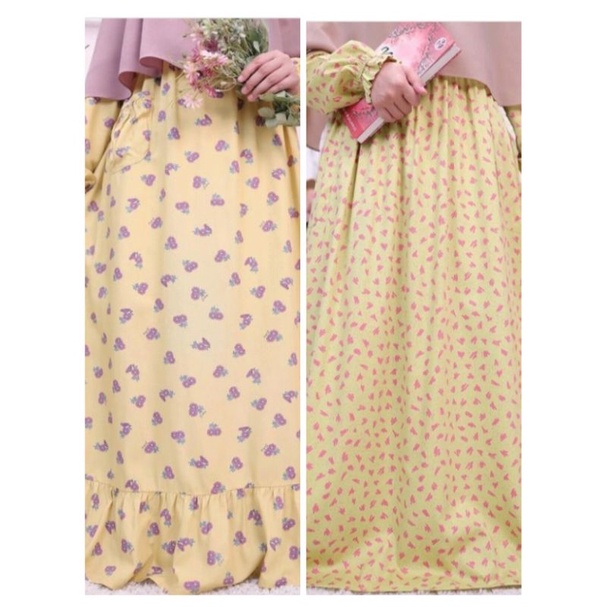 galeri tigaH DITSY September gamis homedress Jumbo XXL Nightgown Scribbles Lime Daisy Butter