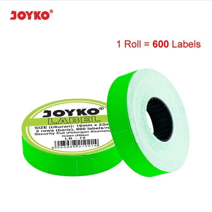 

LABEL HARGA JOYKO LB-10 / 2 BARIS / HIJAU